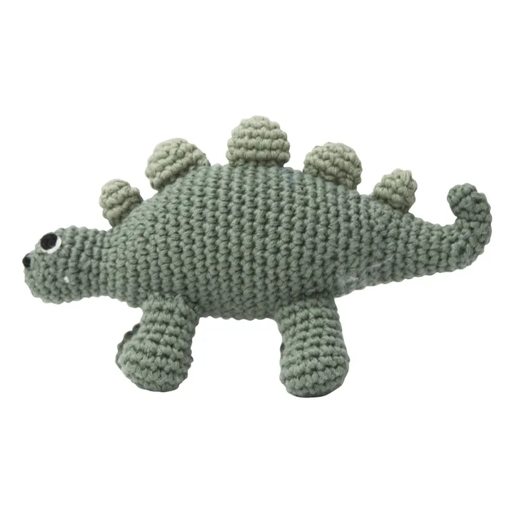 Crocheted Organic Cotton Dinosaur | Green- Product image n°0