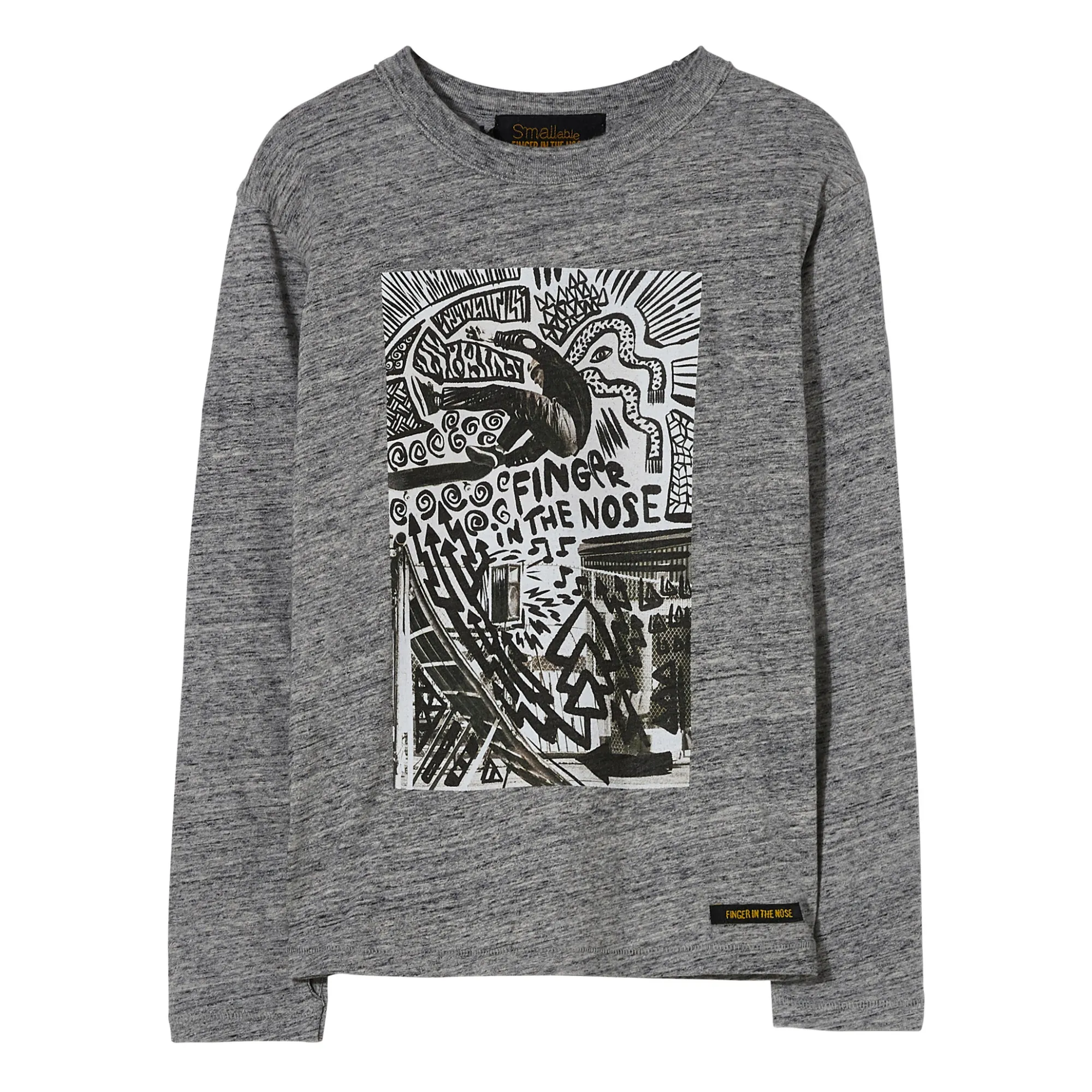 Finger In The Nose Heather Grey Exclusive Finger X Smallable - Nico T-Shirt