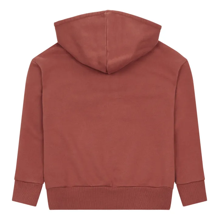 Sweatshirt mit Reißverschluss und Kapuze | ziegelrot- Produktbild Nr. 2