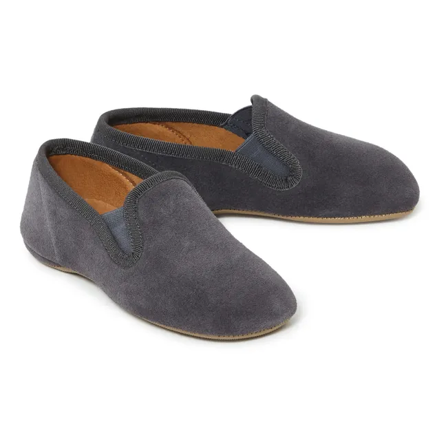 Chaussons Nubuck | Gris anthracite