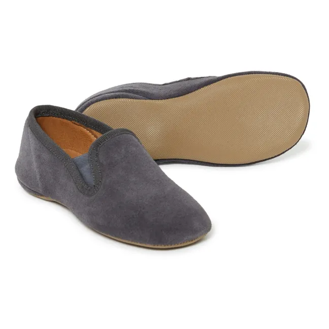 Chaussons Nubuck | Gris anthracite