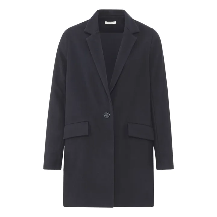 Sessùn Cappotto Hello Doll in lana Blu marino Smallable - Main Image