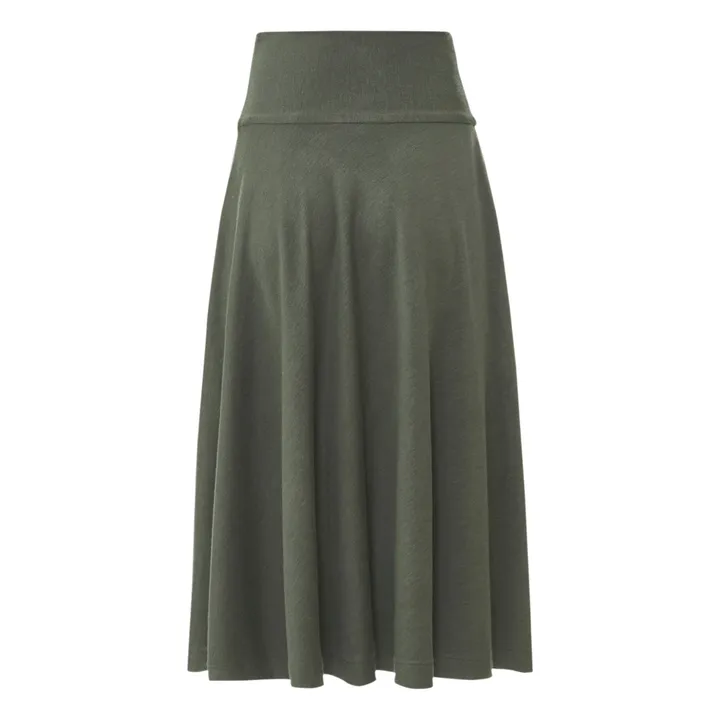 Etoile Jersey Wool Skirt  | Chrome green- Product image n°4