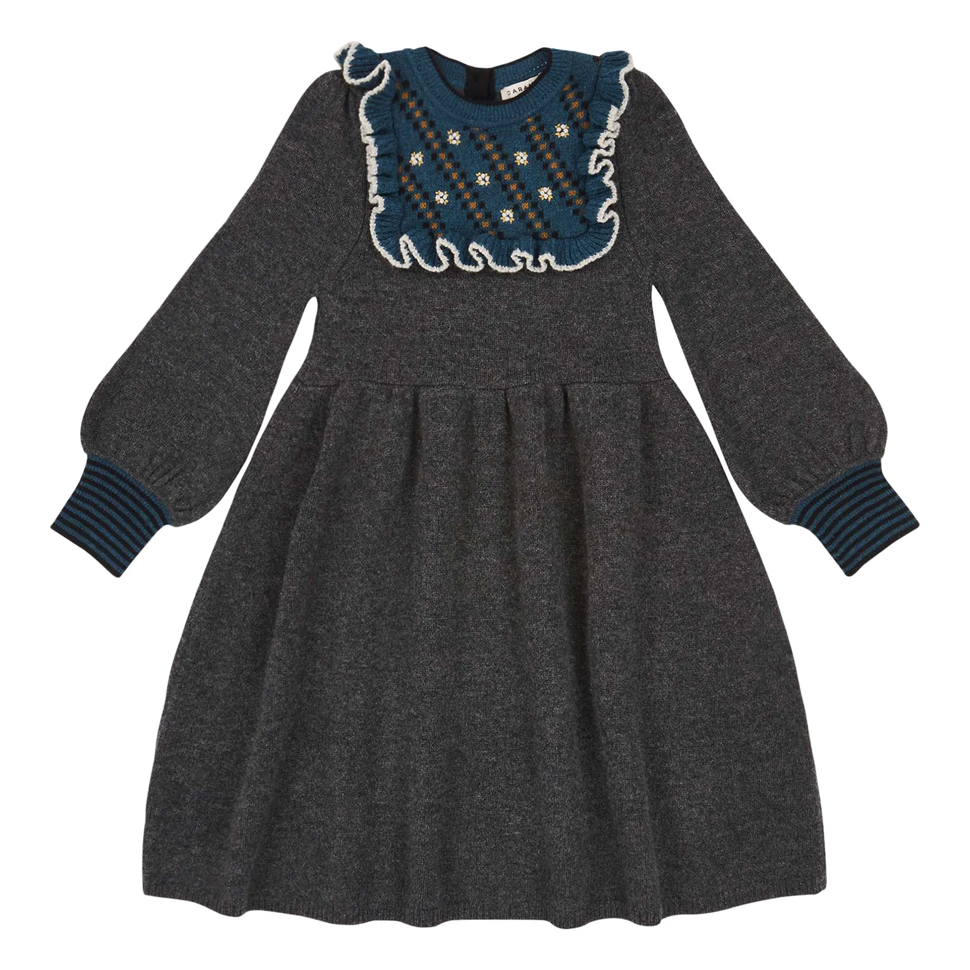 Caramel Heather Grey Nightingale Merino Wool Dress