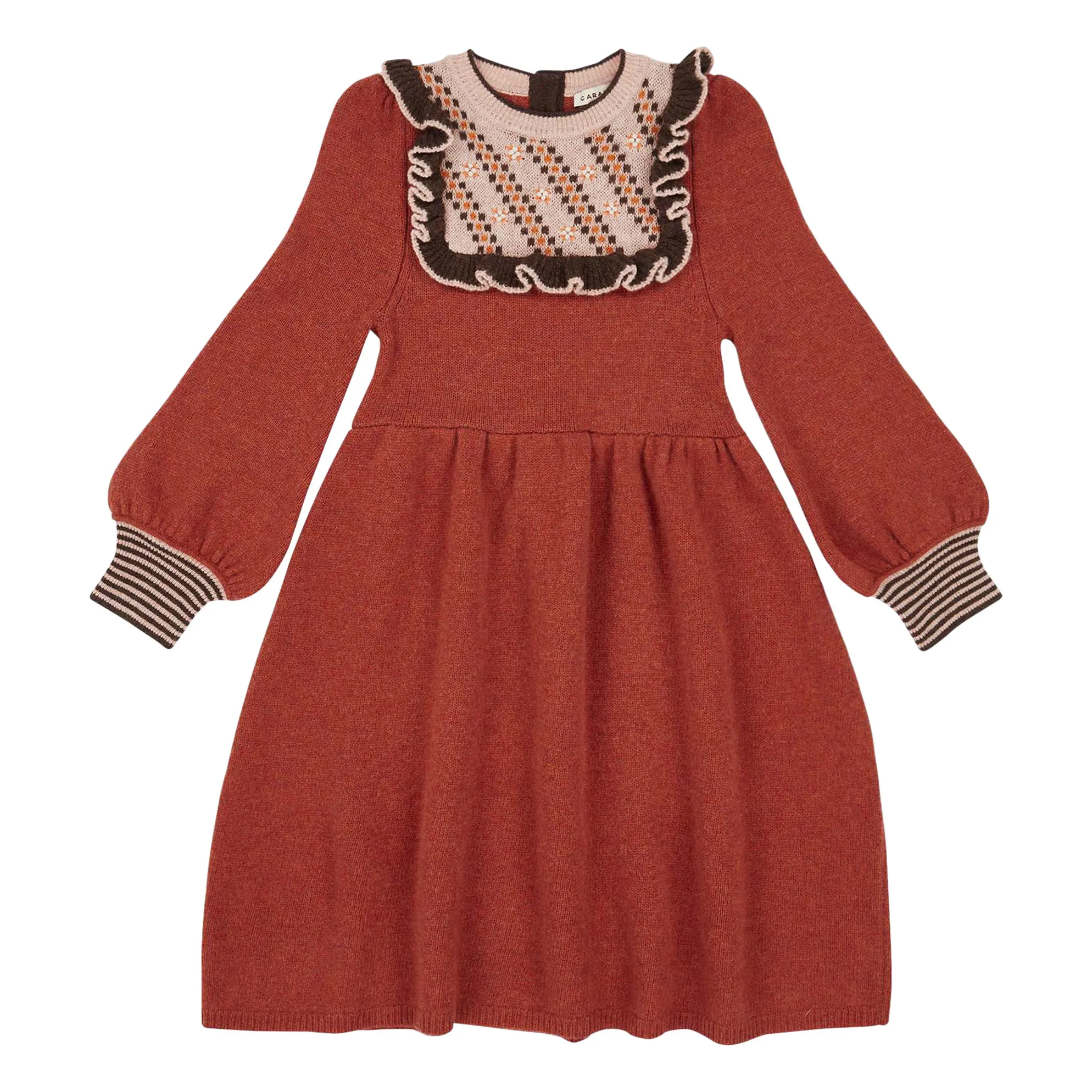 Caramel Rust Nightingale Merino Wool Dress
