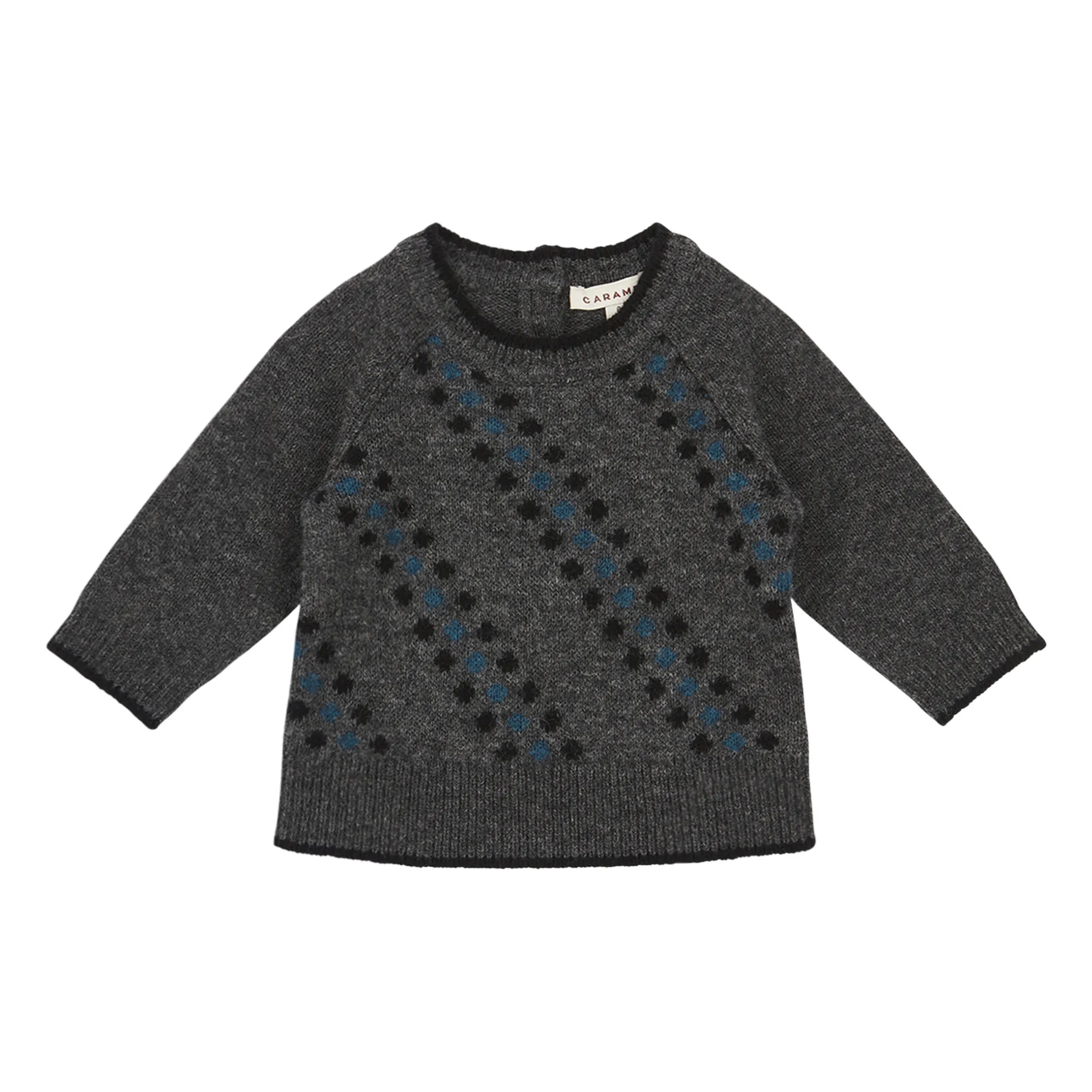 Caramel Grey Baby Egret Merino Wool Jumper