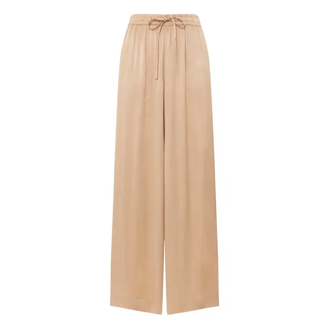 Molly Satiné Trousers | Nude beige