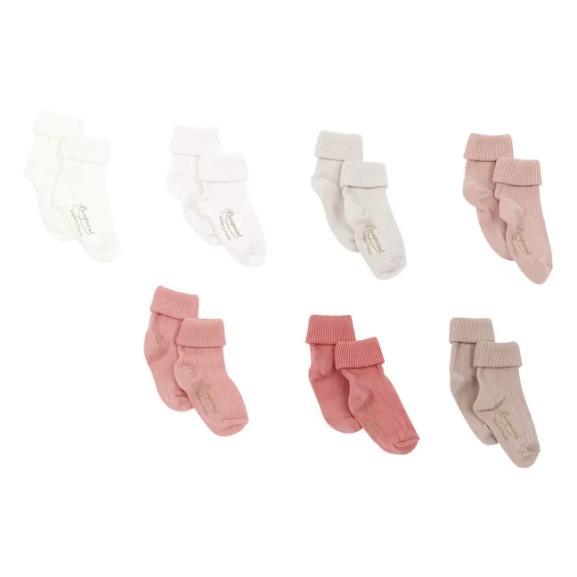 Pack de 7 Calcetines | Rosa