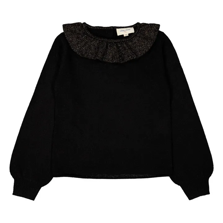 Jersey Aurèle de lana de merino | Negro- Imagen del producto n°1