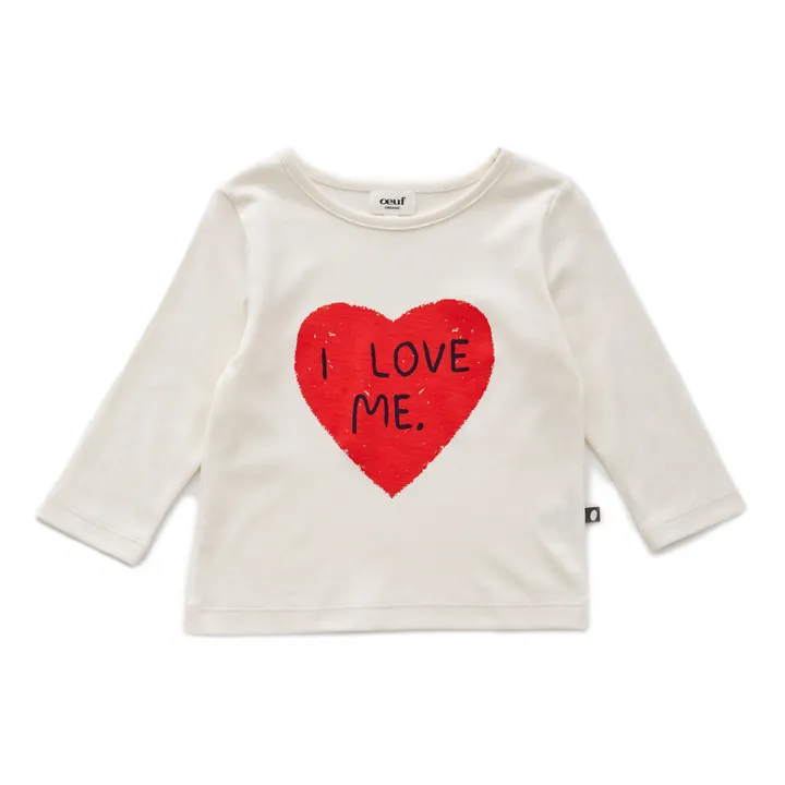 Camiseta algodón Pima Bio Love Me | Blanco Roto- Imagen del producto n°0