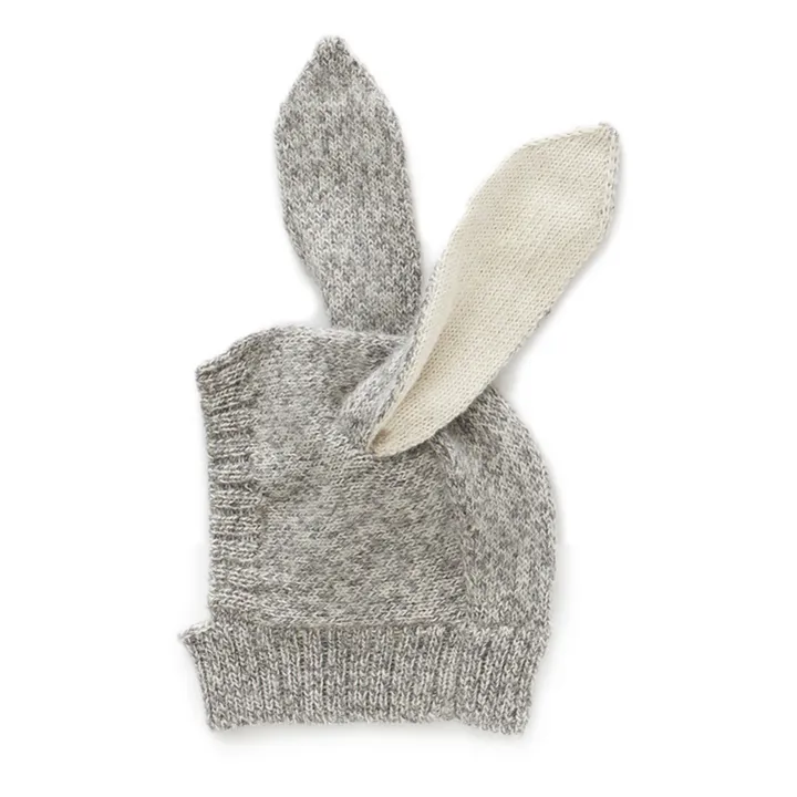 Schlupfmütze Baby Alpaka Bunny | Grau Meliert- Produktbild Nr. 0