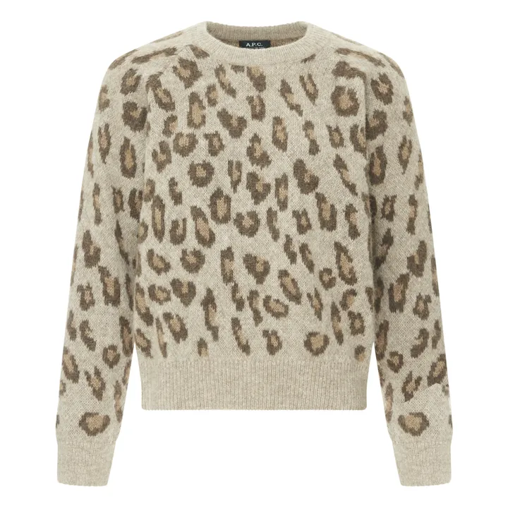 Pullover Esther Leopard Alpaga et Merinos | Leopard- Produktbild Nr. 0