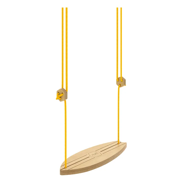 Birch Wood Swing | Yellow- Product image n°0