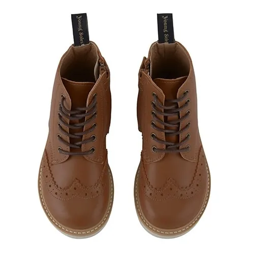 Sidney Vegan Lace-up Ankle Boots | Camel- Product image n°2