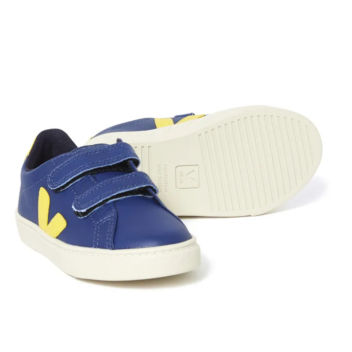 Esplar Vegan Leather Velcro Sneakers | Royal blue- Product image n°2