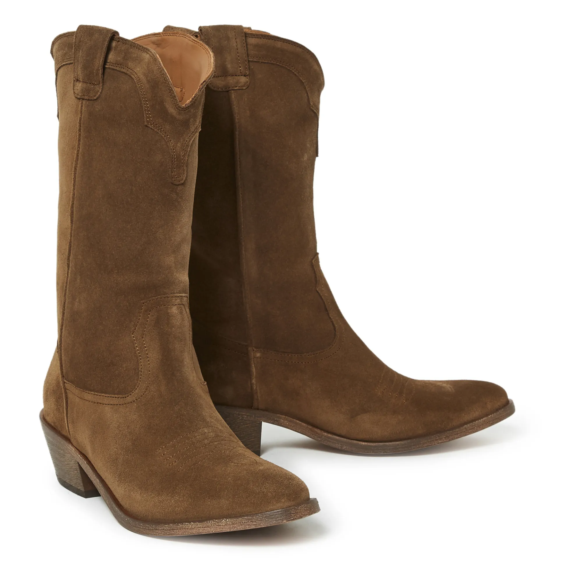 Anthology Paris Santiags Welson Daim Tabac Smallable