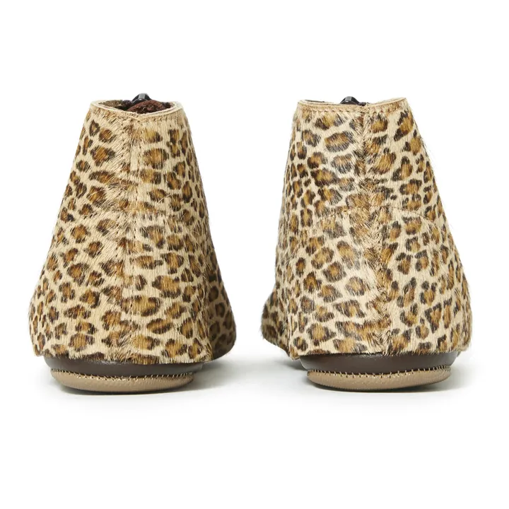 Patucos Leopard con cremallera | Camel- Imagen del producto n°4