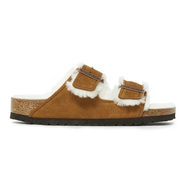 Sandales Arizona Fur Cuir Suede - Collection Adulte  | Camel