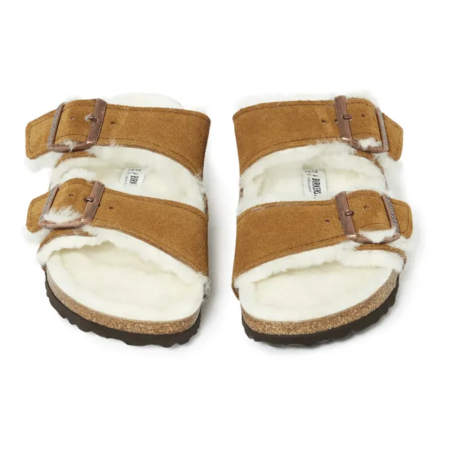Sandales Arizona Fur Cuir Suede - Collection Adulte  | Camel