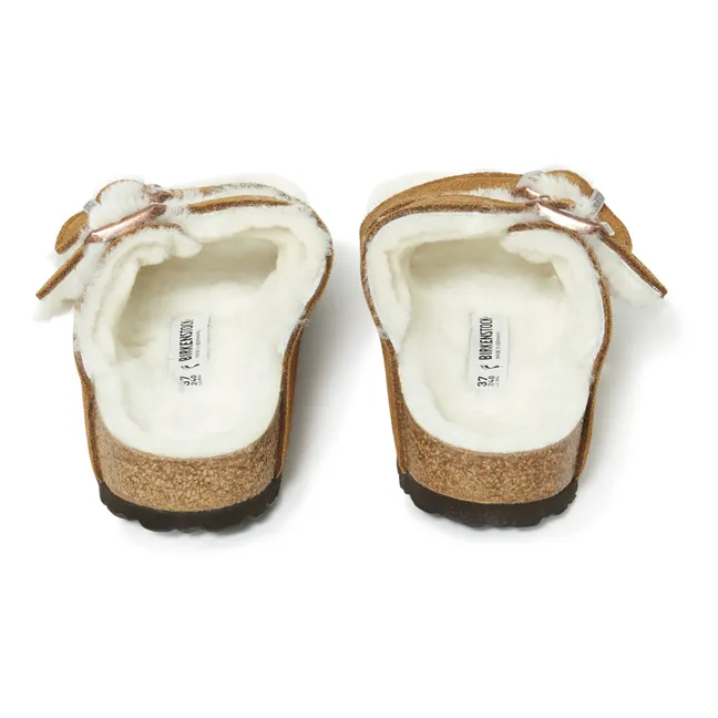 Sandales Arizona Fur Cuir Suede - Collection Adulte  | Camel