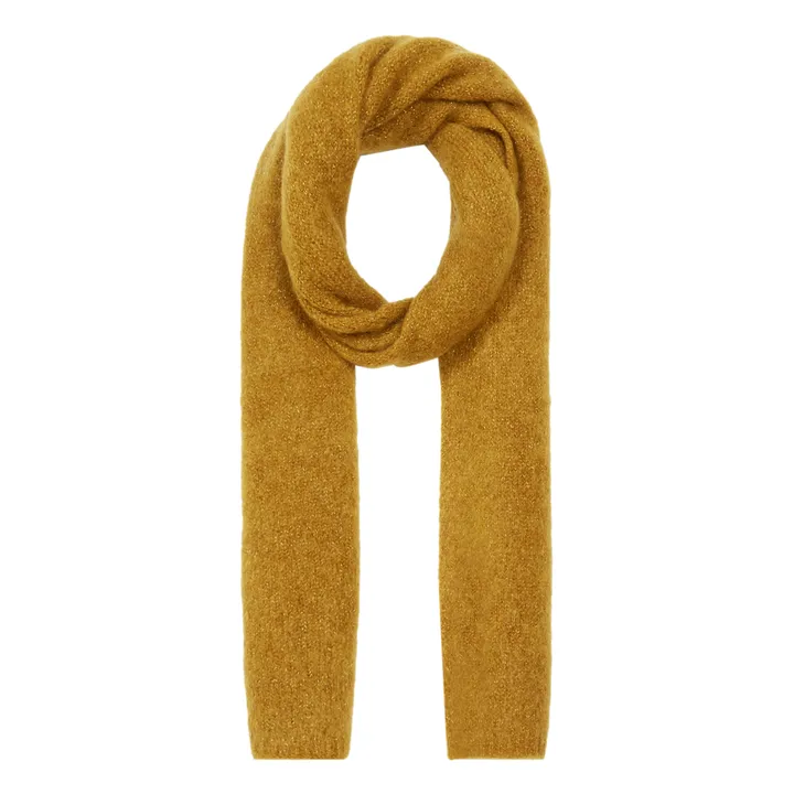 Des petits hauts Echarpe Doctave Kid Mohair et Laine Jaune