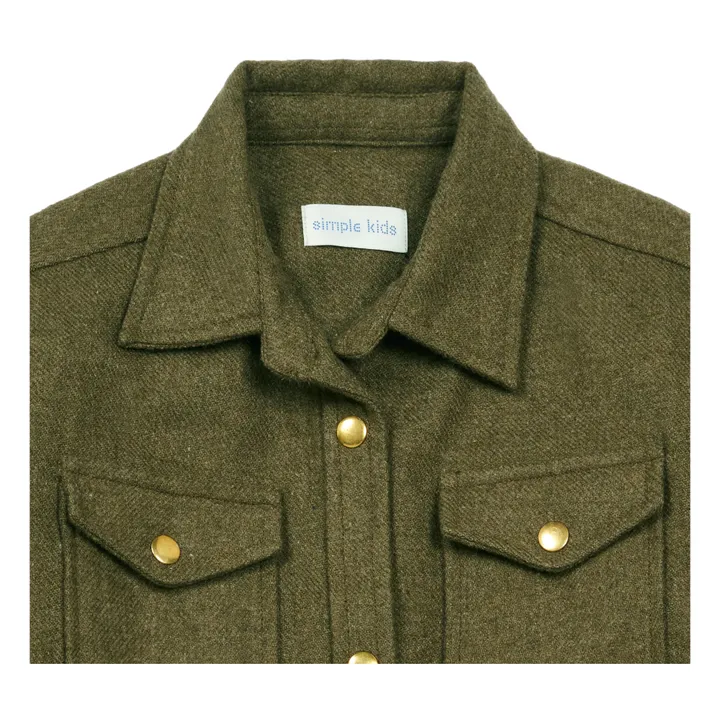 Overhemd aus Wolle Roman | Khaki-braun- Produktbild Nr. 1