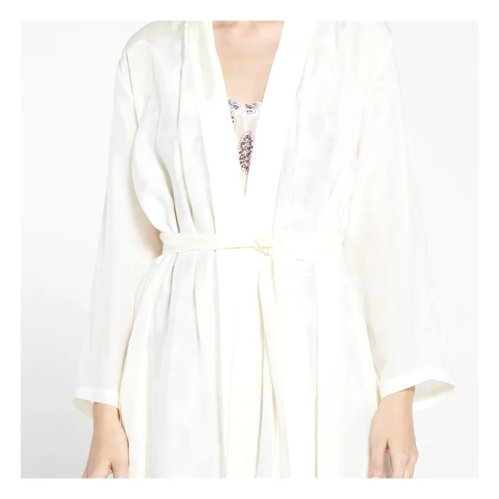 Kimono Coton et Soie | Ecru- Image produit n°4