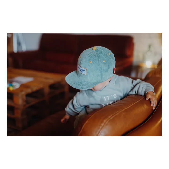 Cappellino in velluto | Azzurro fiordaliso- Immagine del prodotto n°2