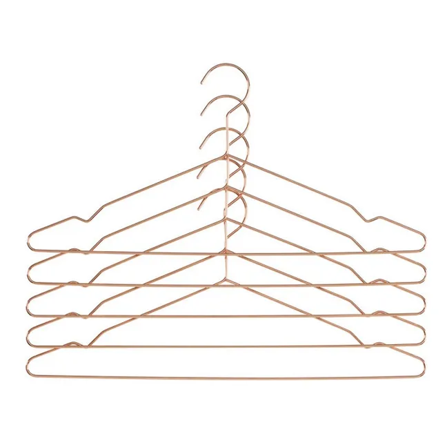 Coat hangers - Set of 5 | Copper red