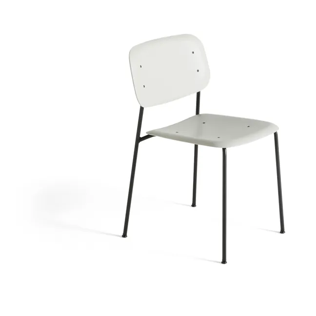 Soft Edge Chair - Metal Base | Pearl grey