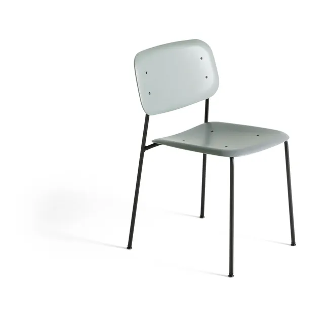 Soft Edge Chair - Metal Base | Almond green
