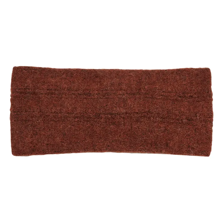 Merino and Alpaca Wool Headband | Brick red- Product image n°1