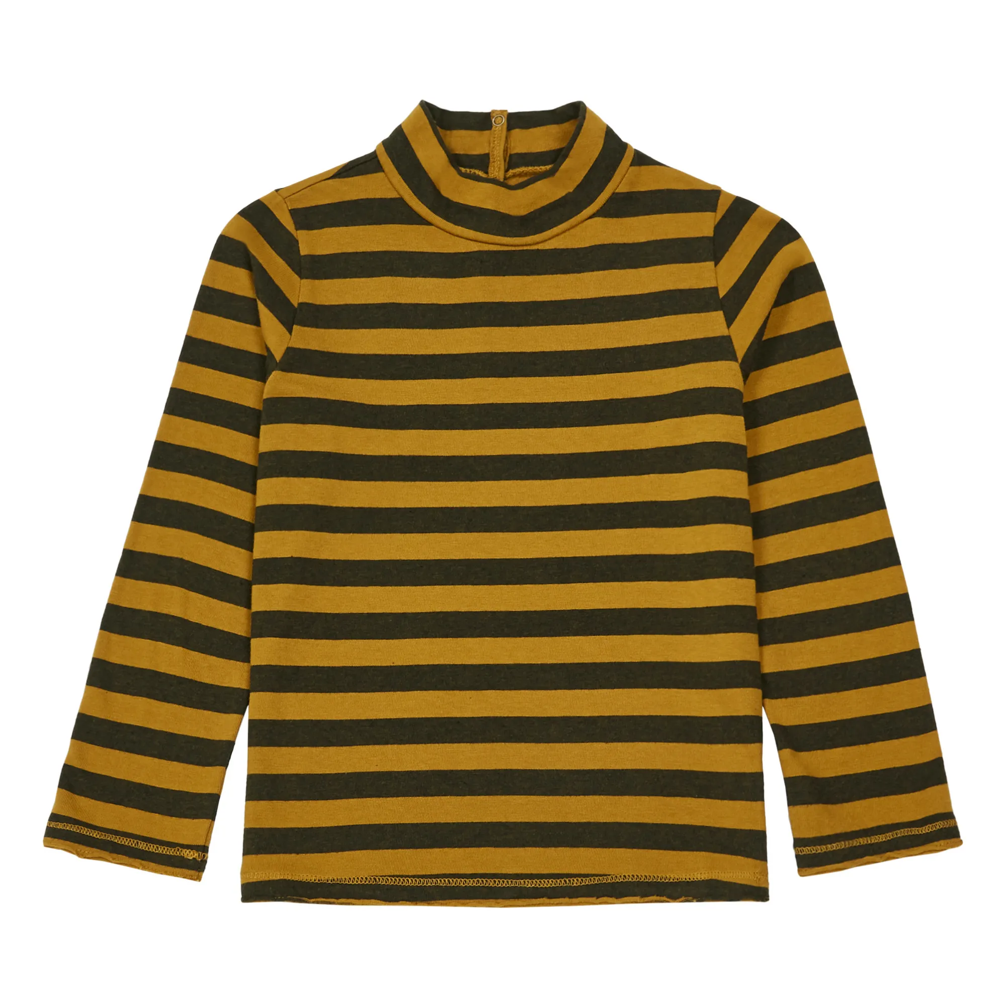 Zhoe Tobiah Camiseta de cuello alto a rayas Amarillo Mostaza Smallable