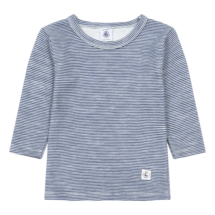 Camiseta de lana y algodón Milleraies | Azul- Imagen del producto n°0