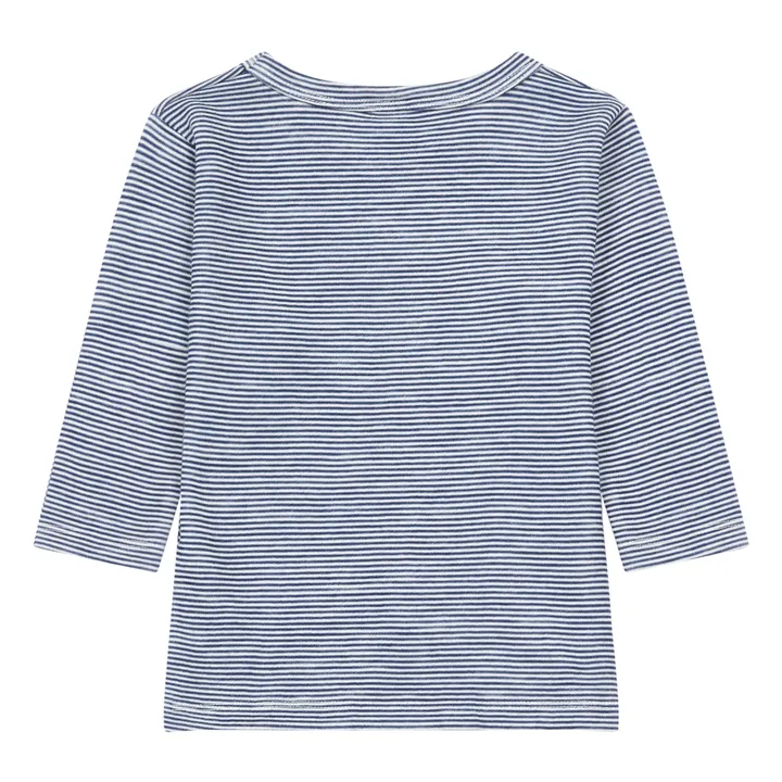 Camiseta de lana y algodón Milleraies | Azul- Imagen del producto n°2