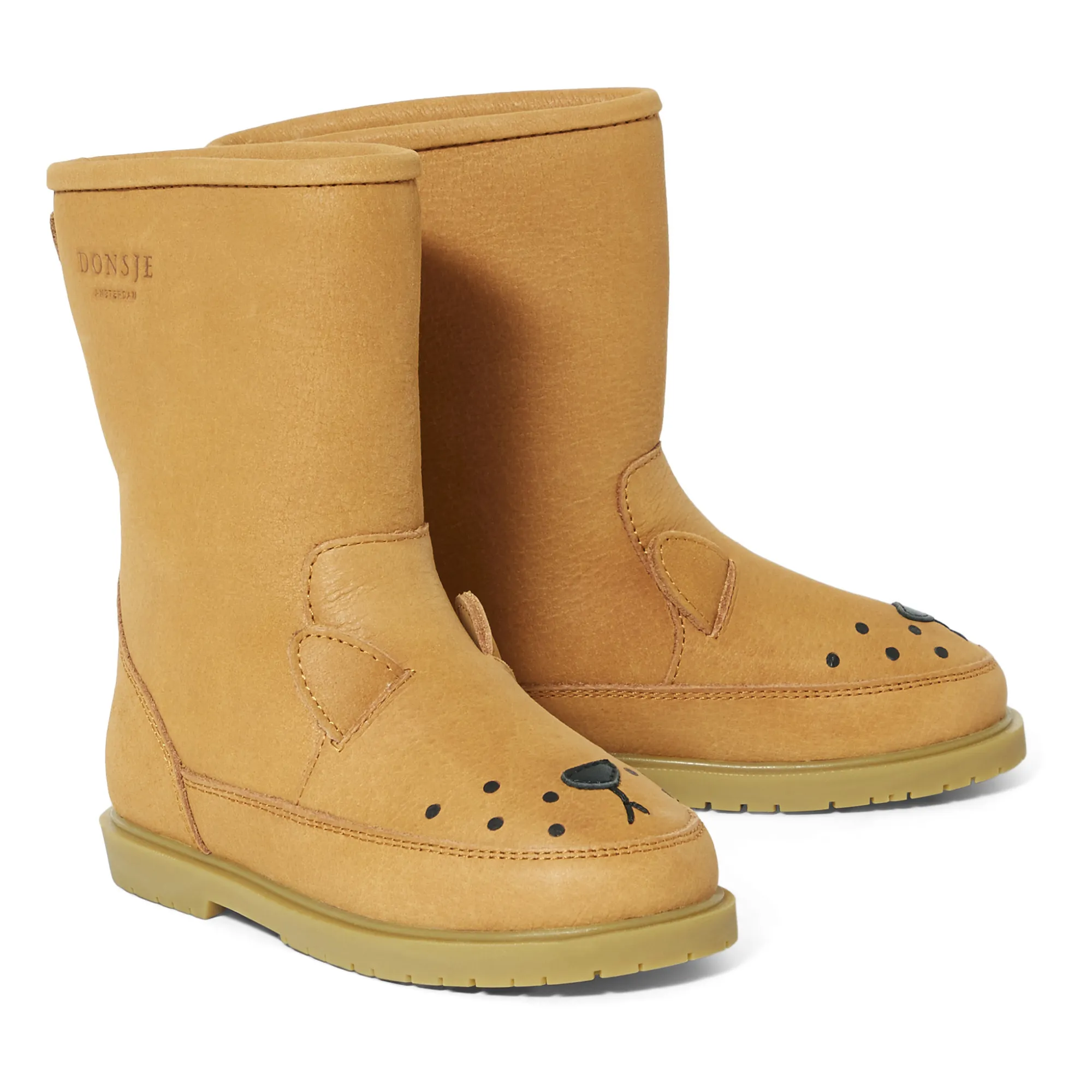 Donsje Camel Wadudu Lion Fur-Lined Booties