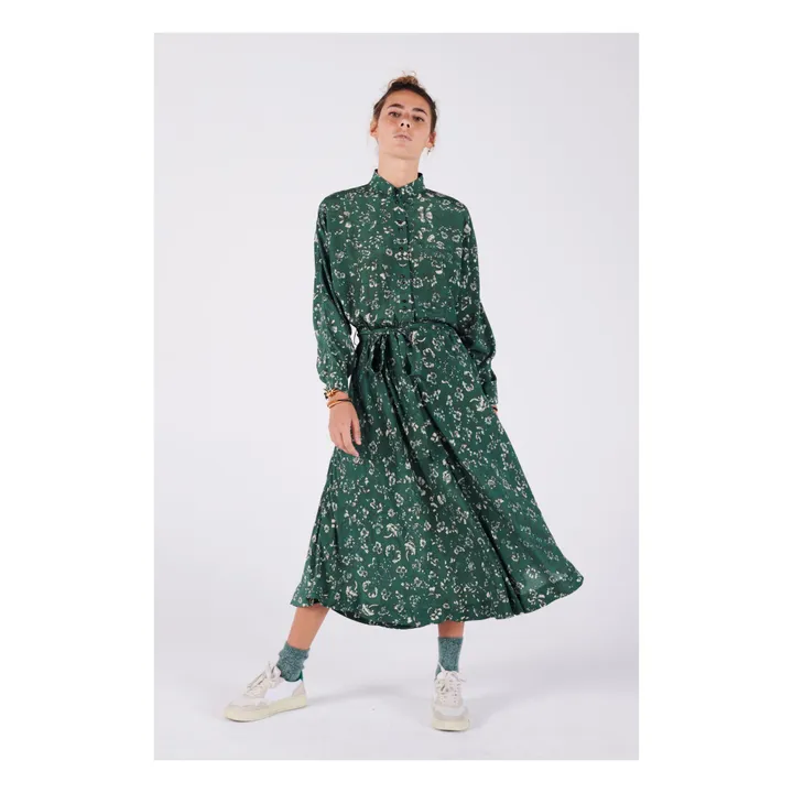Vestito Chanela con motivo floreale, Batik | Verde- Immagine del prodotto n°2