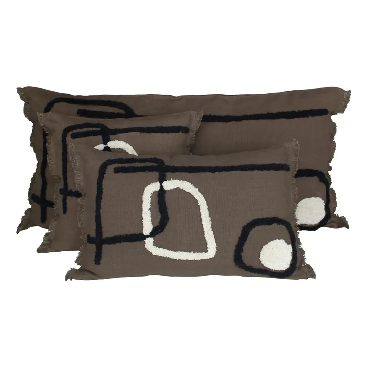 Kissenbezug Tikri | Schokoladenbraun- Produktbild Nr. 0