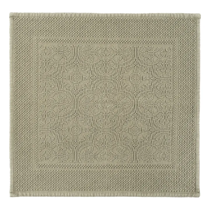 Tapis de bain en coton Kymi | Vert kaki- Image produit n°0