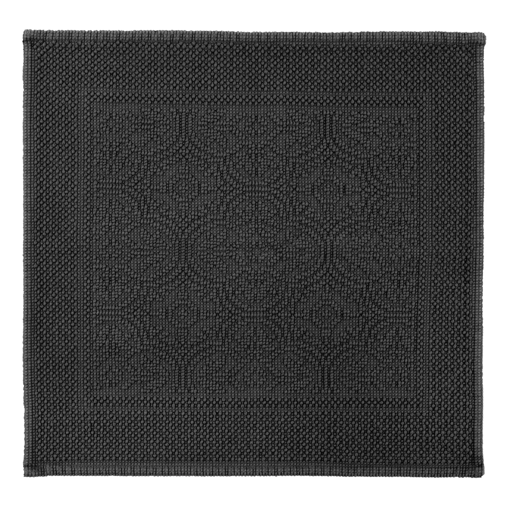 Haomy Black Kymi Cotton Bathmat