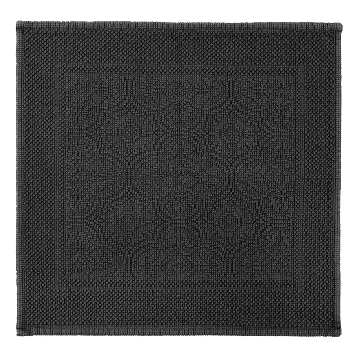 Alfombra de baño de algodón Kymi | Negro- Imagen del producto n°0