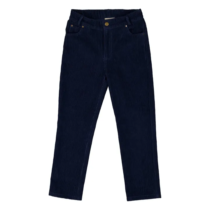 Pantalón de terciopelo Dean | Azul Marino- Imagen del producto n°0