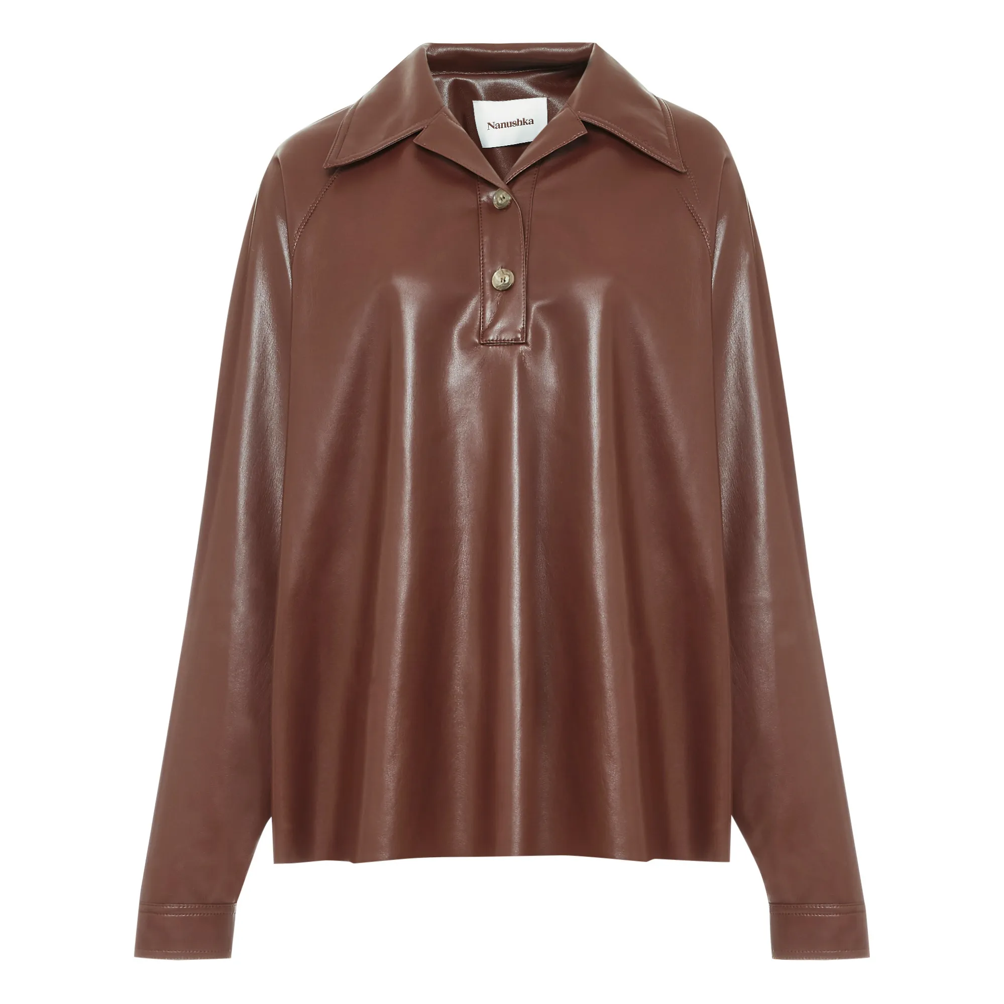 Nanushka Hazel Keiron Vegan Leather Blouse
