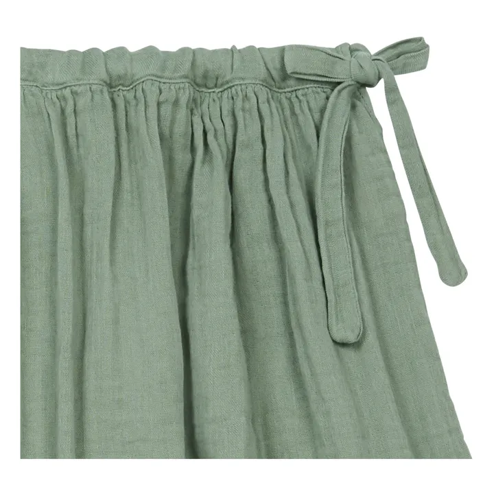 Ava Organic Cotton Short Skirt | Green clay- Product image n°1