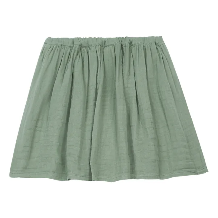 Ava Organic Cotton Short Skirt | Green clay- Product image n°2