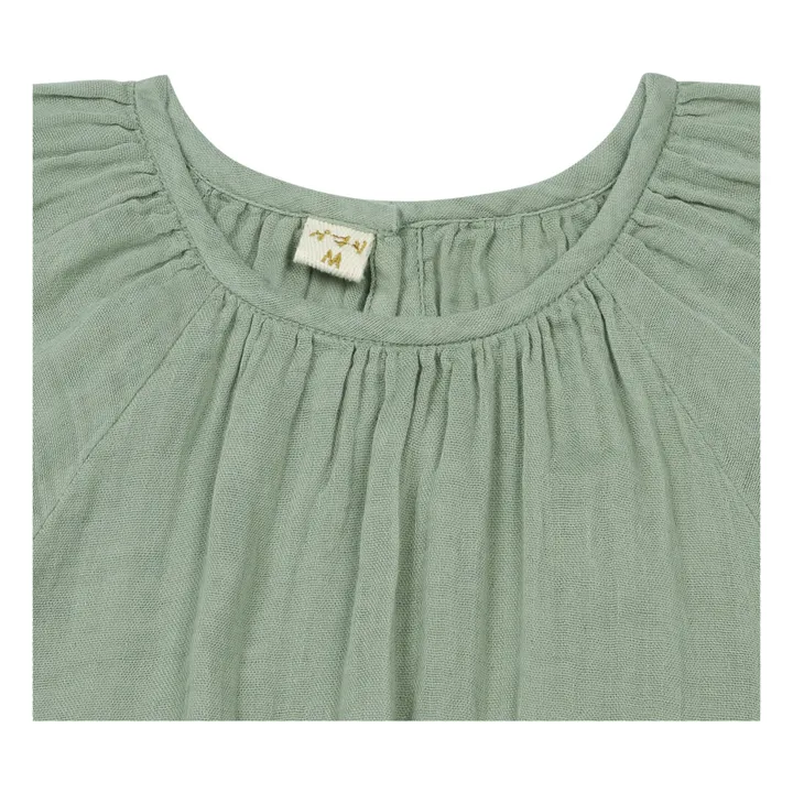 Vestido Clara de algodón orgánico | Verde arcilla- Imagen del producto n°1