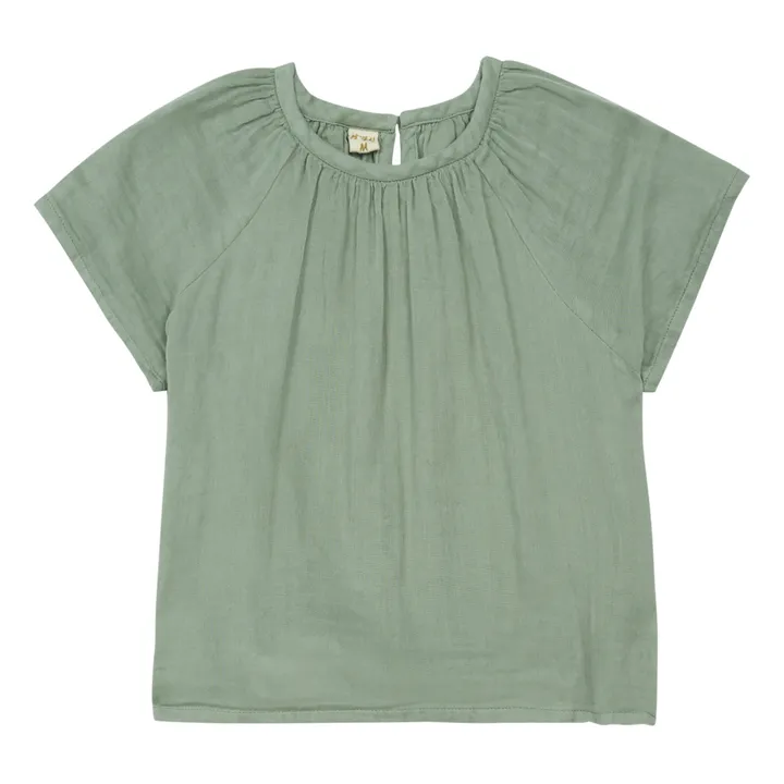 Bluse Clara aus Bio-Baumwolle | Grün- Produktbild Nr. 0