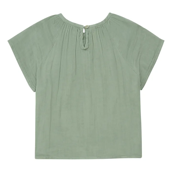 Bluse Clara aus Bio-Baumwolle | Grün- Produktbild Nr. 2