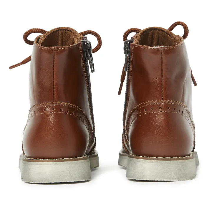 Lace-up Platform Boots | Caramel- Product image n°4