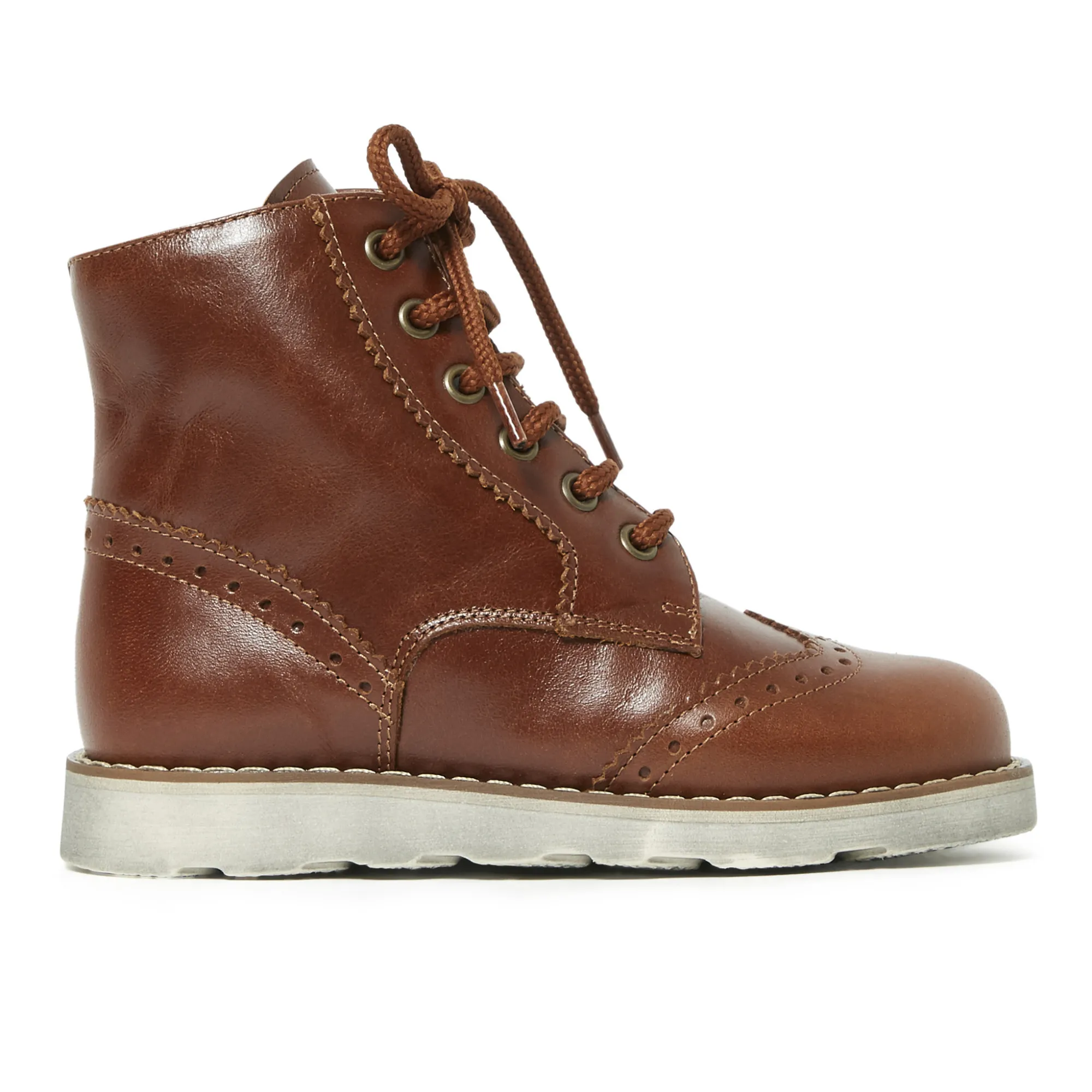 Pèpè Caramel Lace-Up Platform Boots